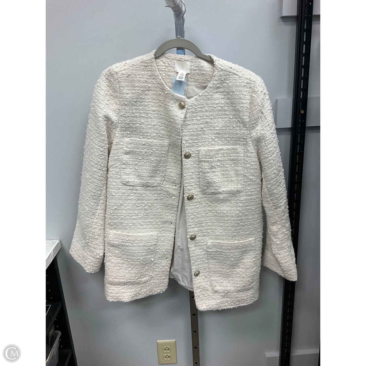 Blazer By H&m In Cream, Size: S