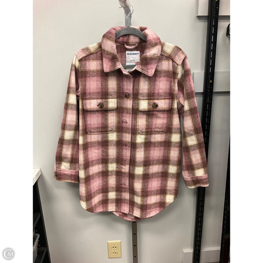 Jacket Shirt By Old Navy In Plaid Pattern, Size: S
