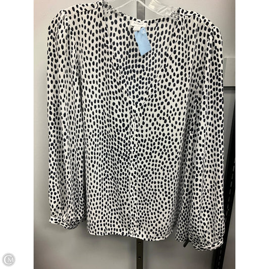 Top Long Sleeve By J. Crew In Polkadot Pattern, Size: 12