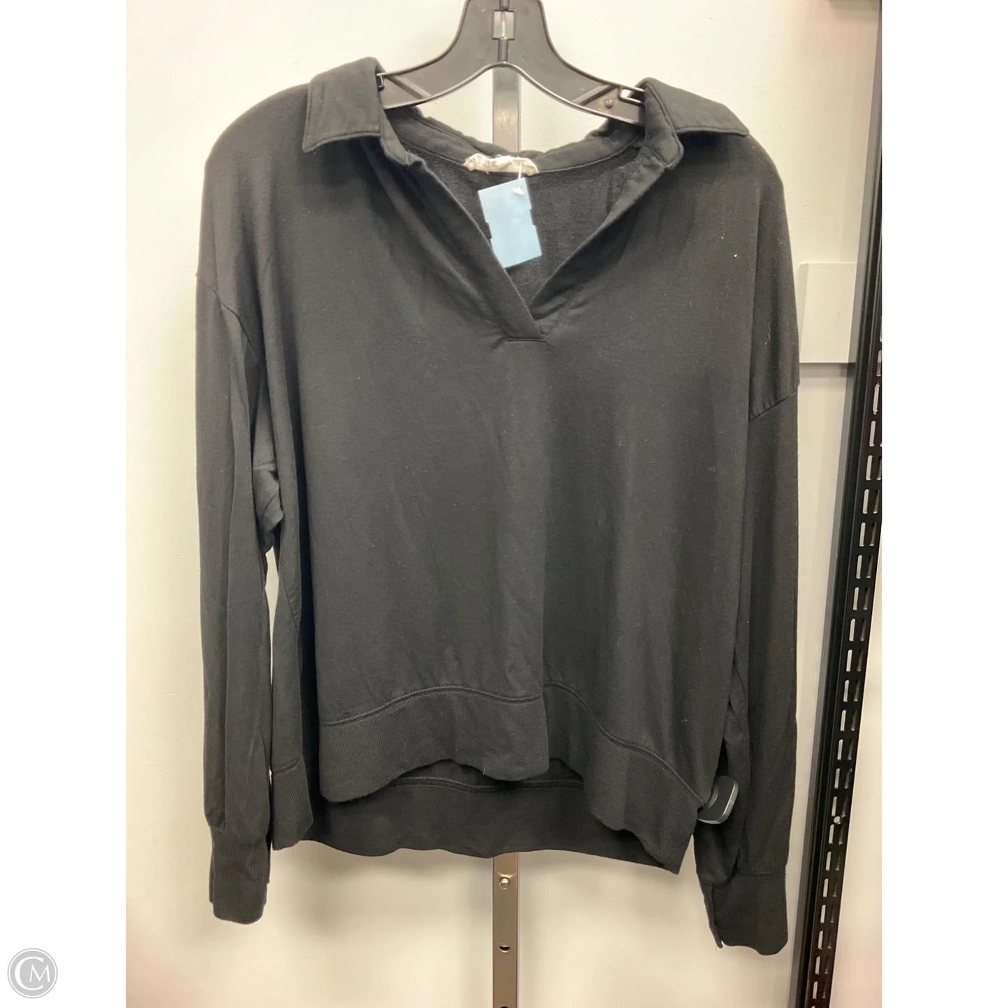 Top Long Sleeve By Workshop In Black, Size: L