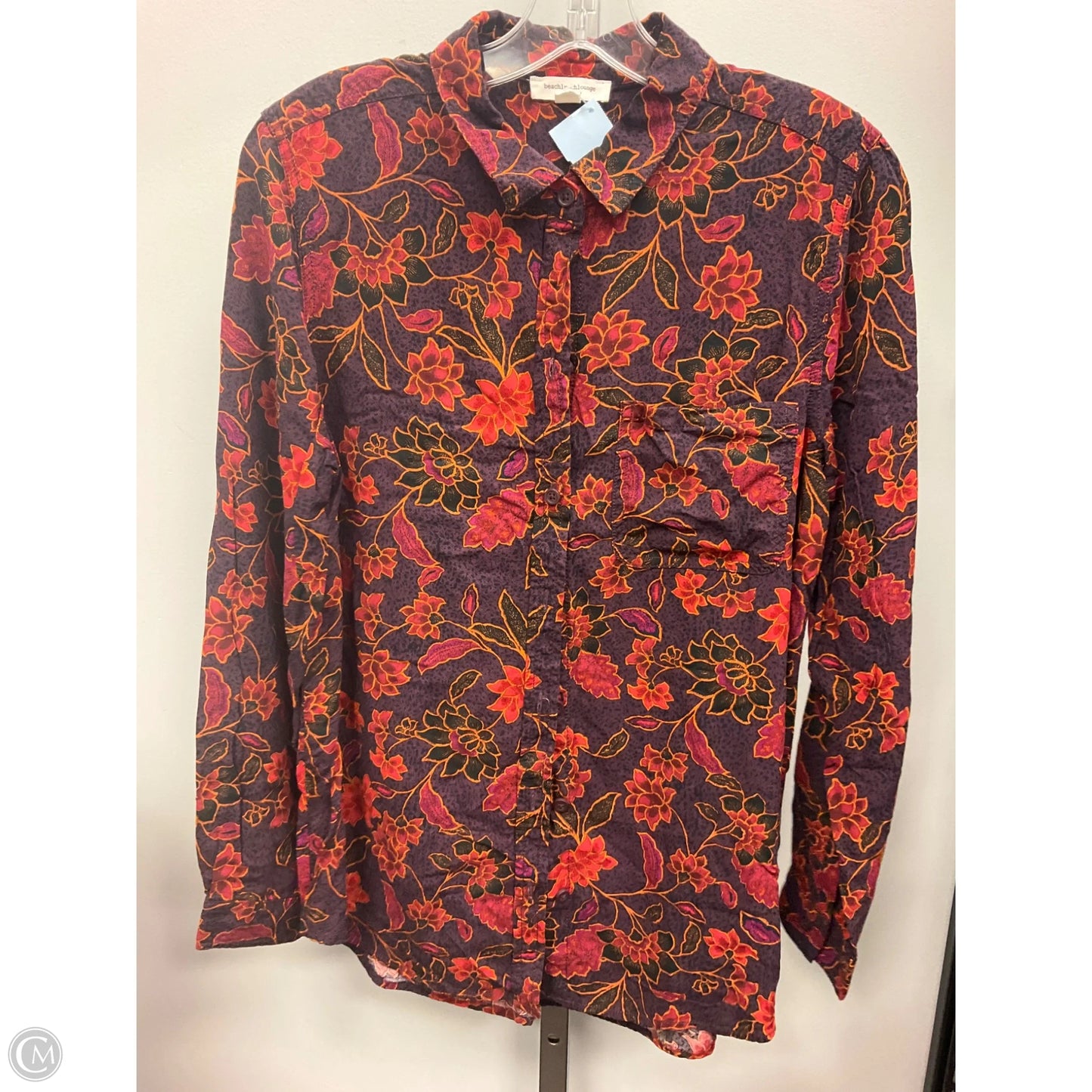 Top Long Sleeve By Beachlunchlounge In Purple, Size: L