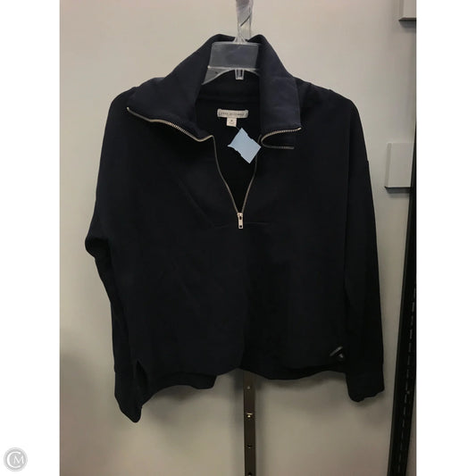 Top Long Sleeve By Free Assembly In Navy, Size: M