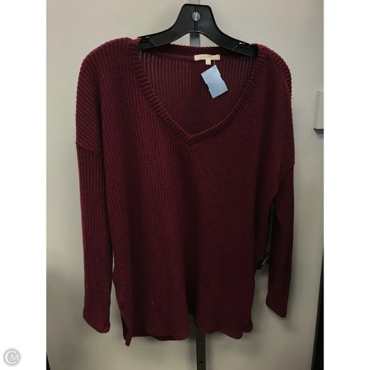 Top Long Sleeve By Z Supply In Maroon, Size: S