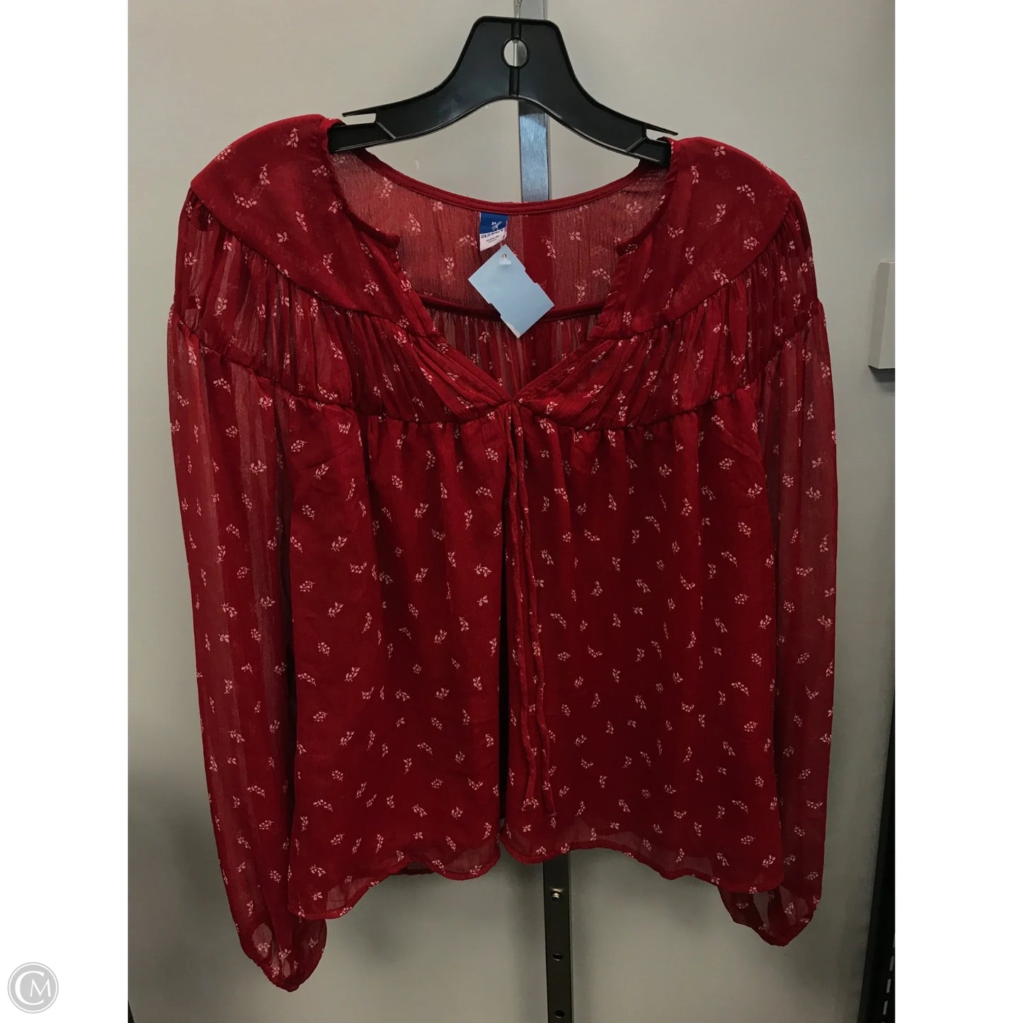 Top Long Sleeve By Old Navy In Red, Size: M