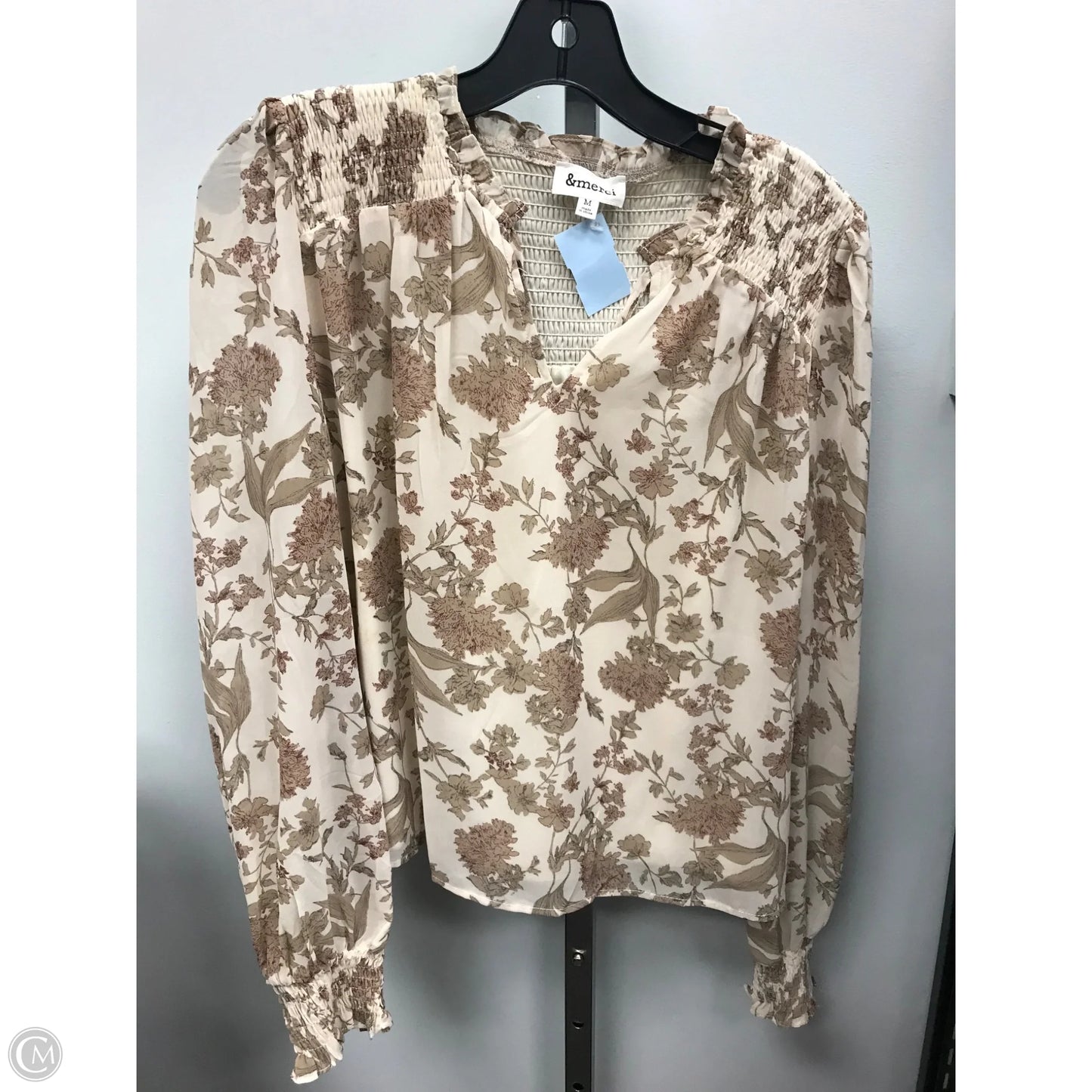 Top Long Sleeve By &merci In Cream, Size: M