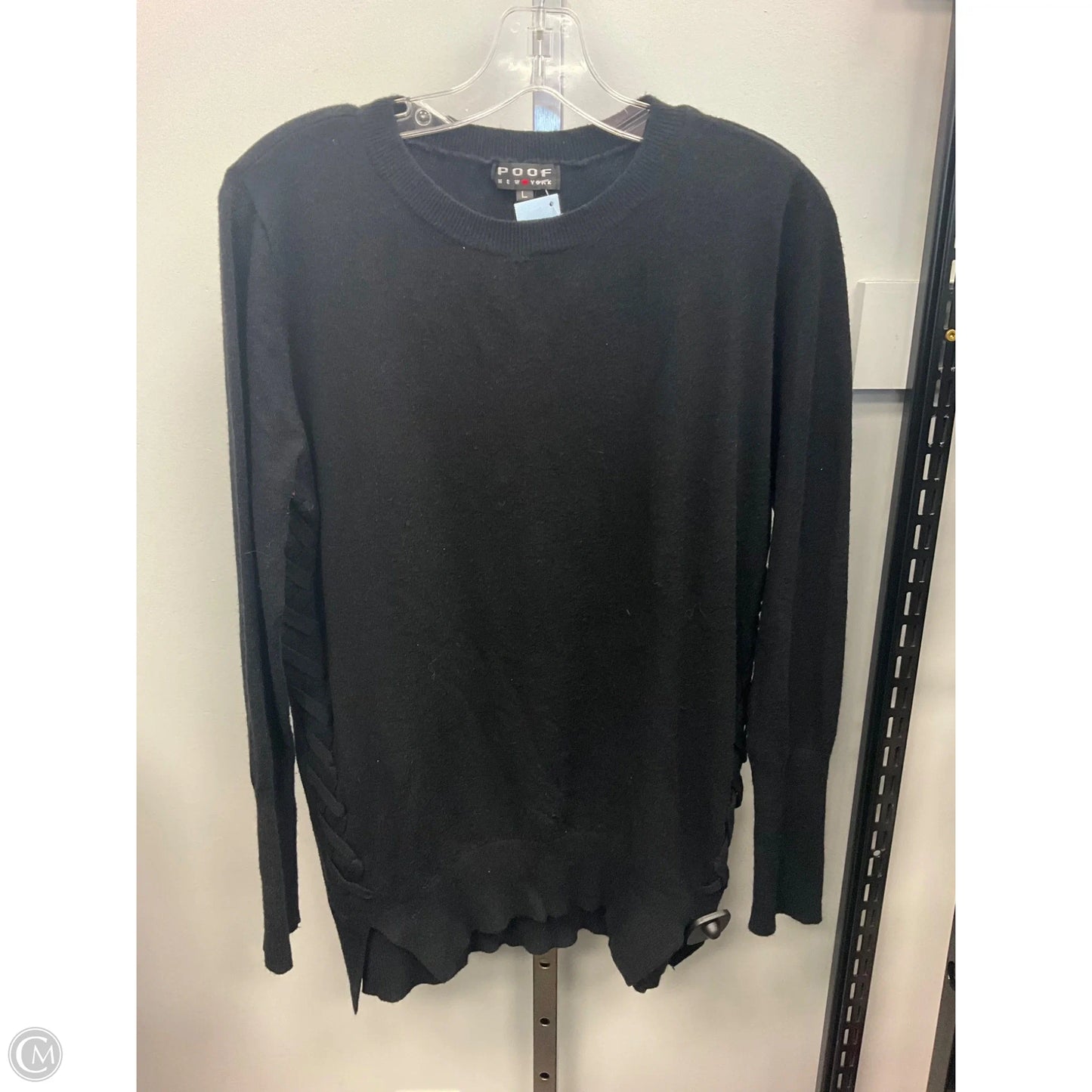 Sweater By Poof In Black, Size: L