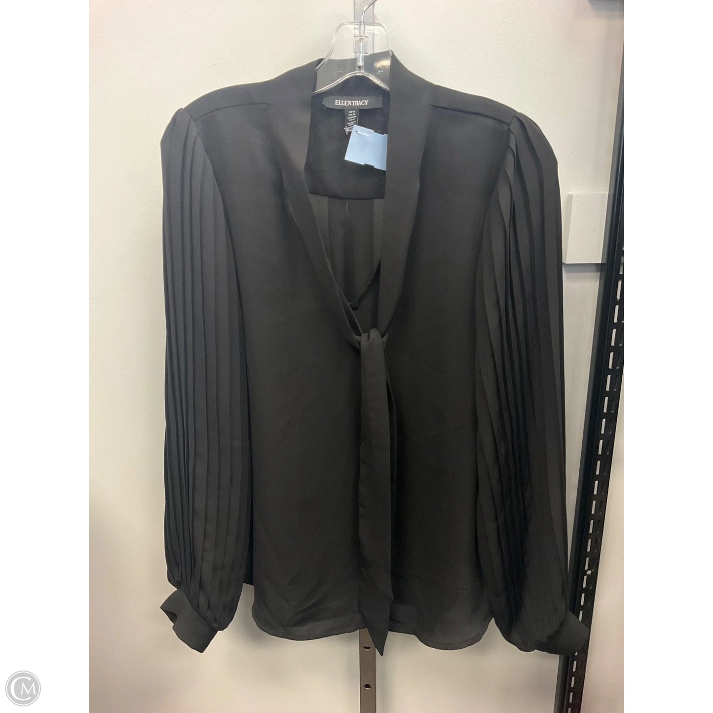 Blouse Long Sleeve By Ellen Tracy In Black, Size: M