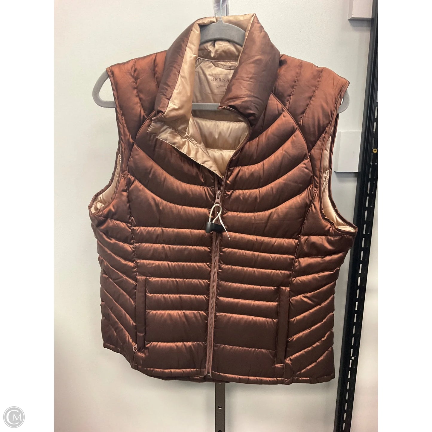 Vest Puffer & Quilted By Bernardo In Copper, Size: L