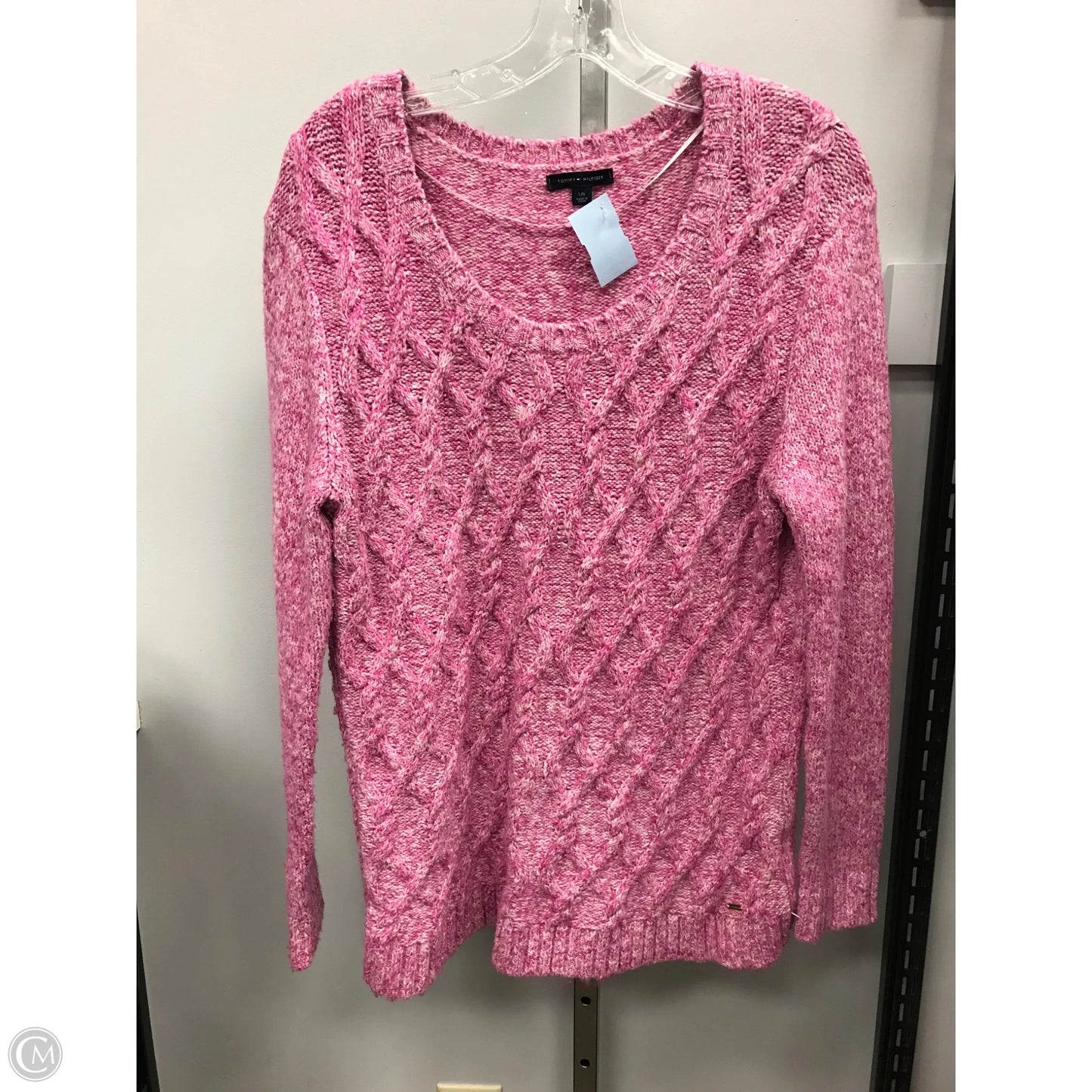 Sweater By Tommy Hilfiger In Pink, Size: L