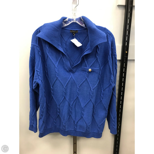 Sweater By Talbots In Blue, Size: 1x
