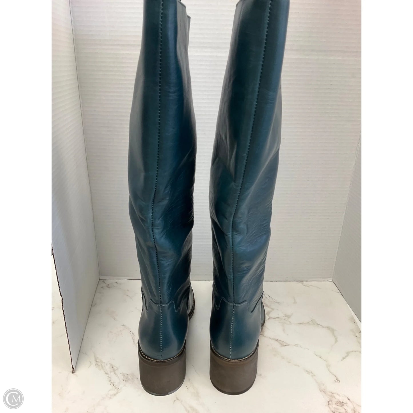 Boots Knee Heels By Free People In Teal, Size: 7.5