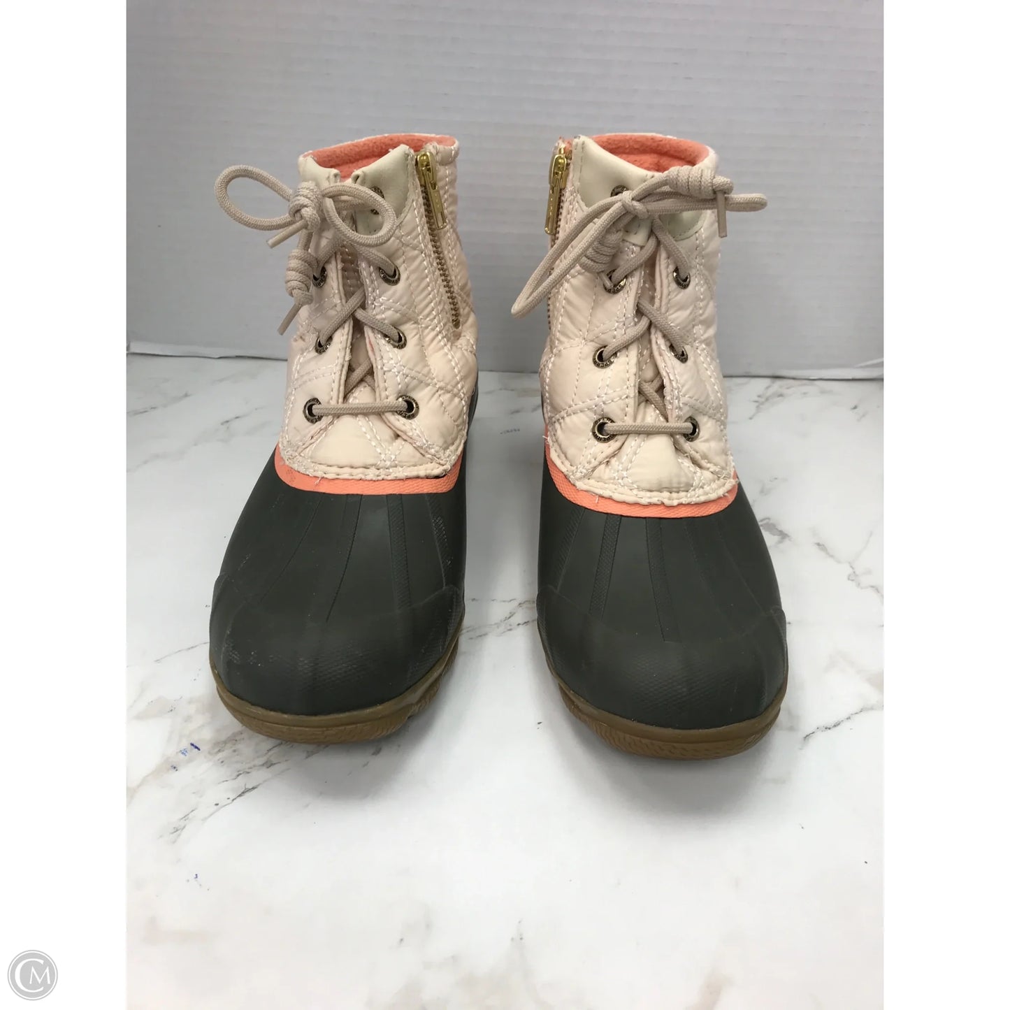 Boots Snow By Sperry In Cream & Green, Size: 6.5