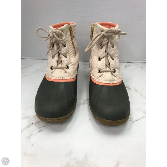 Boots Snow By Sperry In Cream & Green, Size: 6.5