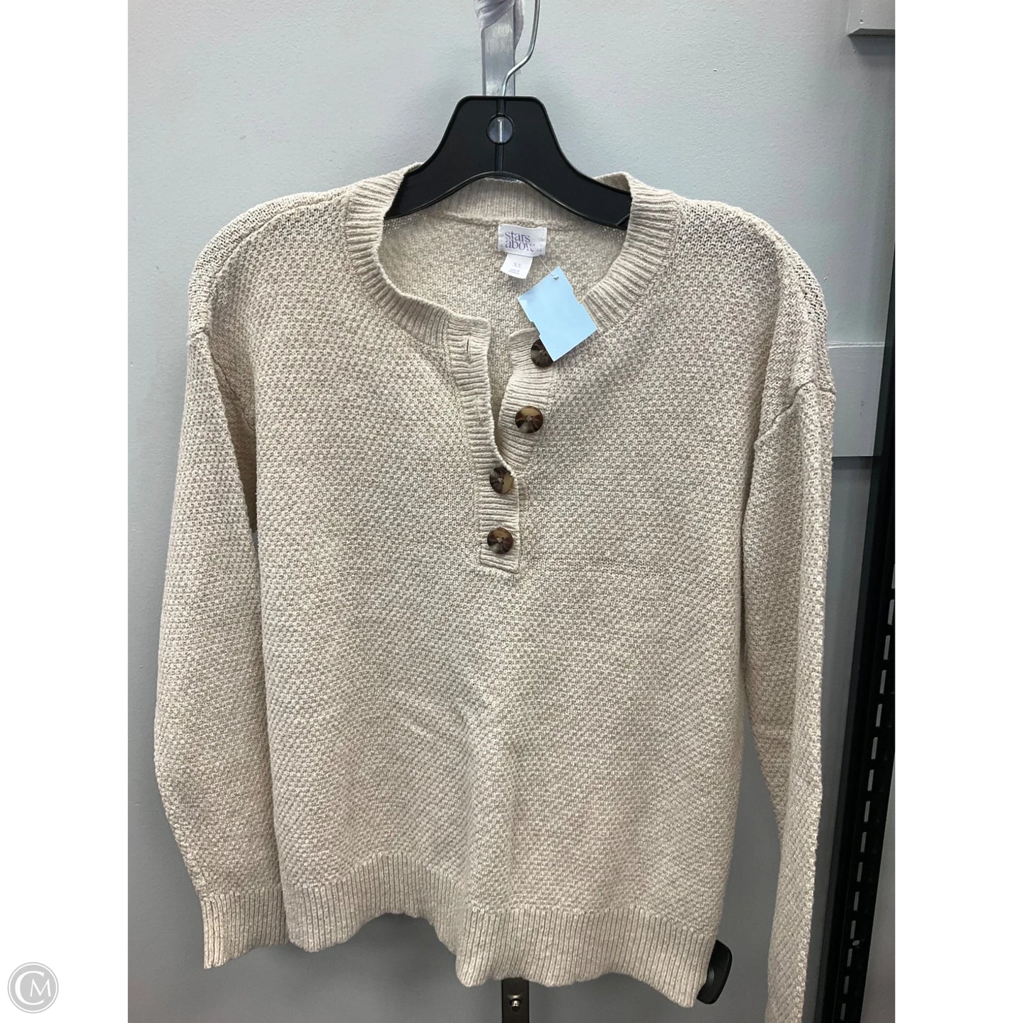 Top Long Sleeve By Stars Above In Cream, Size: Xs