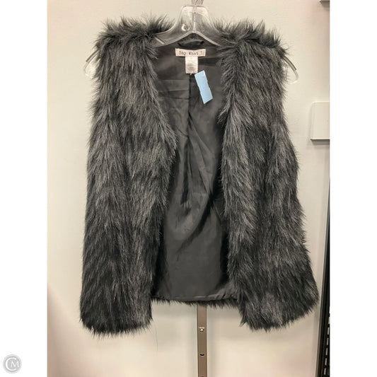 Vest Faux Fur & Sherpa By Say What In Black, Size: S