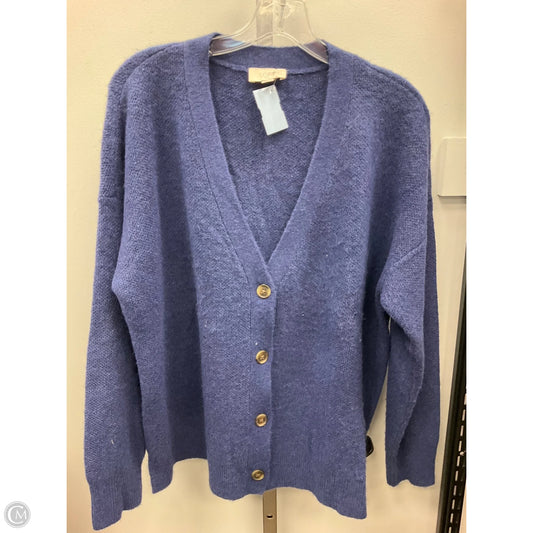 Sweater Cardigan By Loft In Navy, Size: Xl