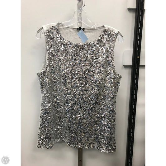 Top Sleeveless By Talbots In Silver, Size: M