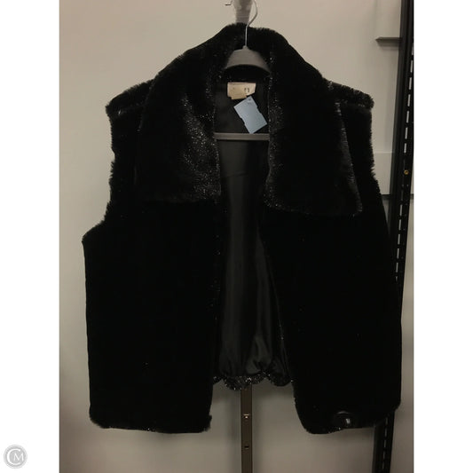 Vest Faux Fur & Sherpa By Unity In Black & Silver, Size: Xl