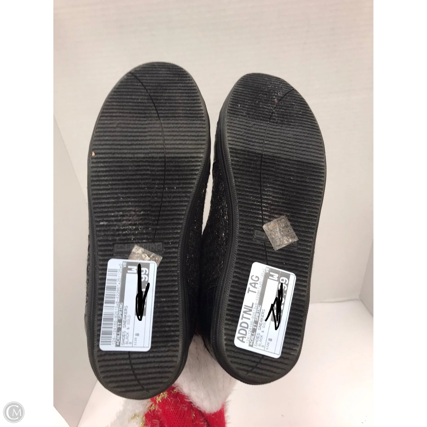 Shoes Sneakers By Call It Spring In Black & Gold, Size: 8