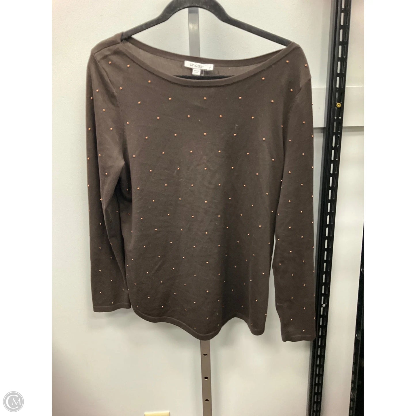 Top Long Sleeve By Chicos In Brown, Size: M