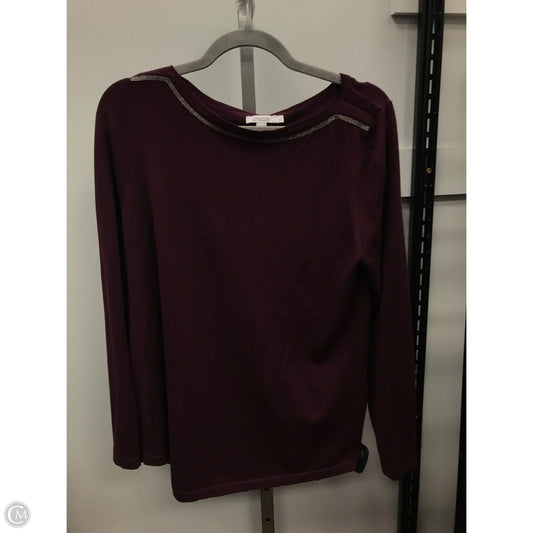 Top Long Sleeve By Chicos In Maroon, Size: M