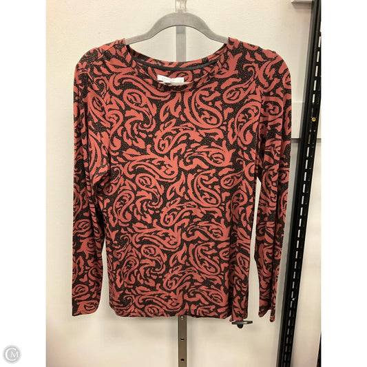 Top Long Sleeve By Chicos In Black & Brown, Size: M