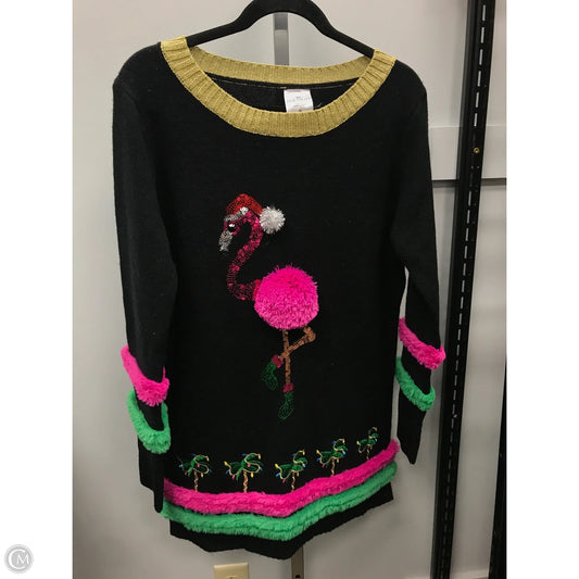 Sweater By Clothes Mentor In Black & Pink, Size: M