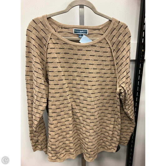 Sweater By Karen Scott In Tan, Size: Xl