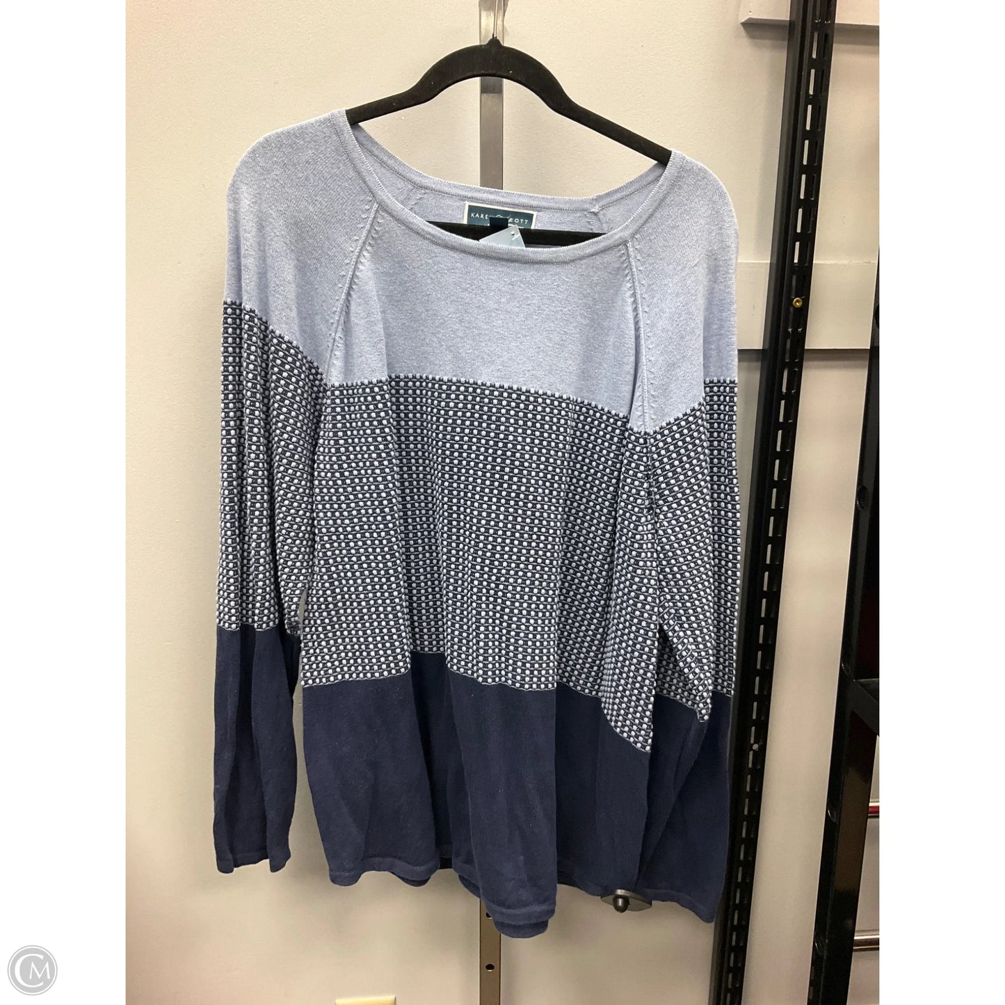 Sweater By Karen Scott In Blue, Size: Xl