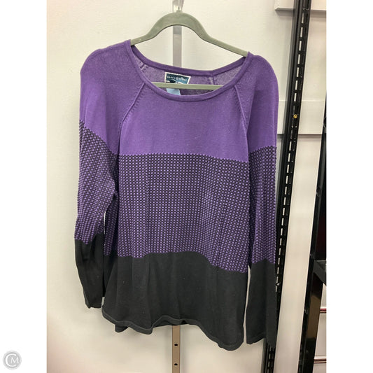 Sweater By Karen Scott In Purple, Size: Xl