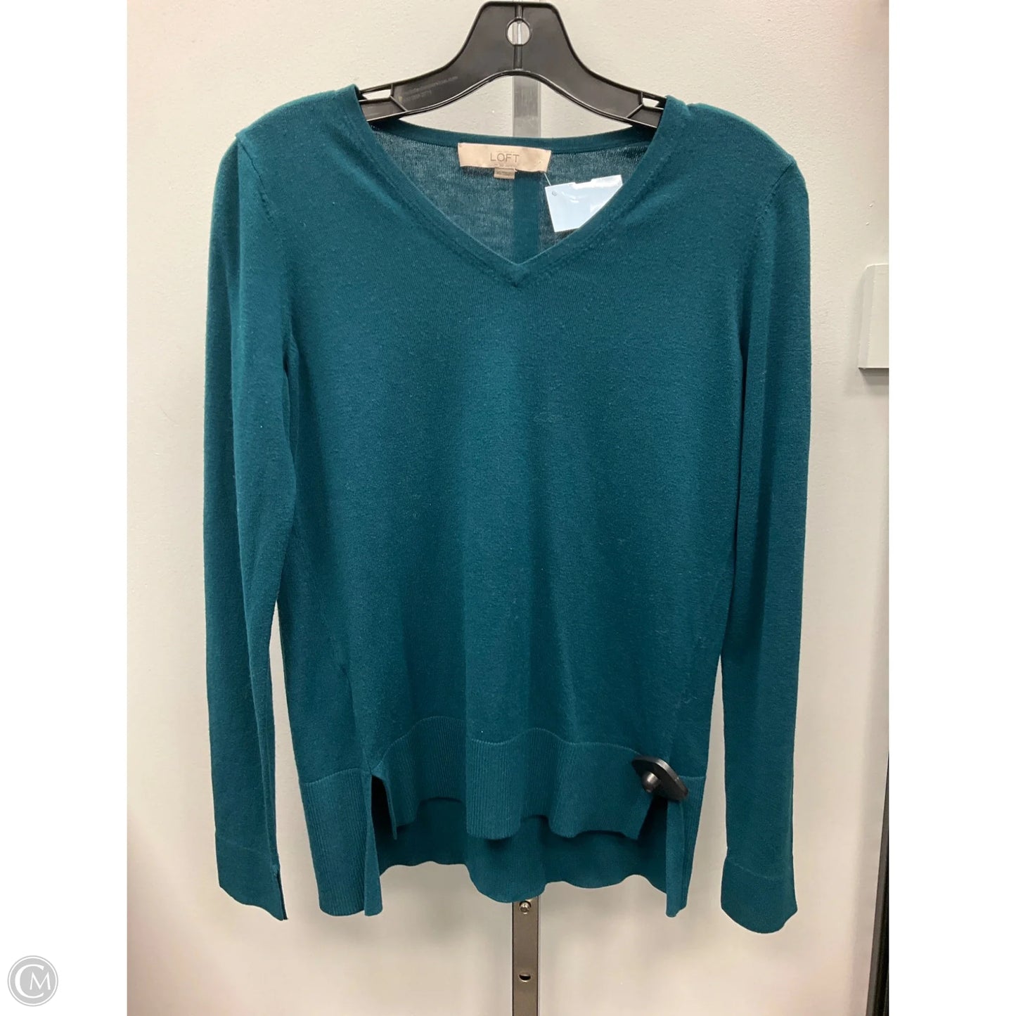 Top Long Sleeve By Loft In Teal, Size: Xs