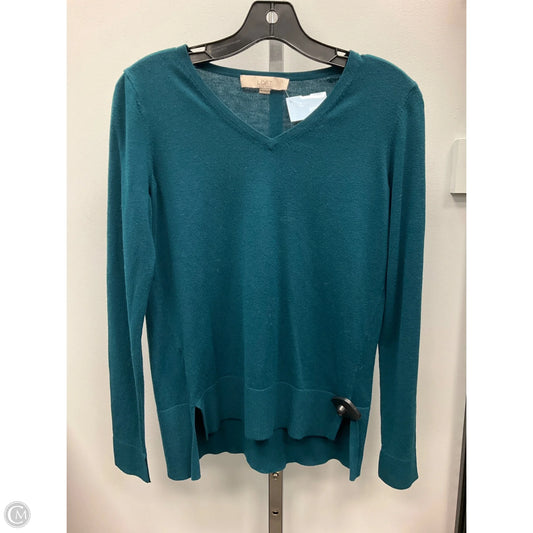Top Long Sleeve By Loft In Teal, Size: Xs