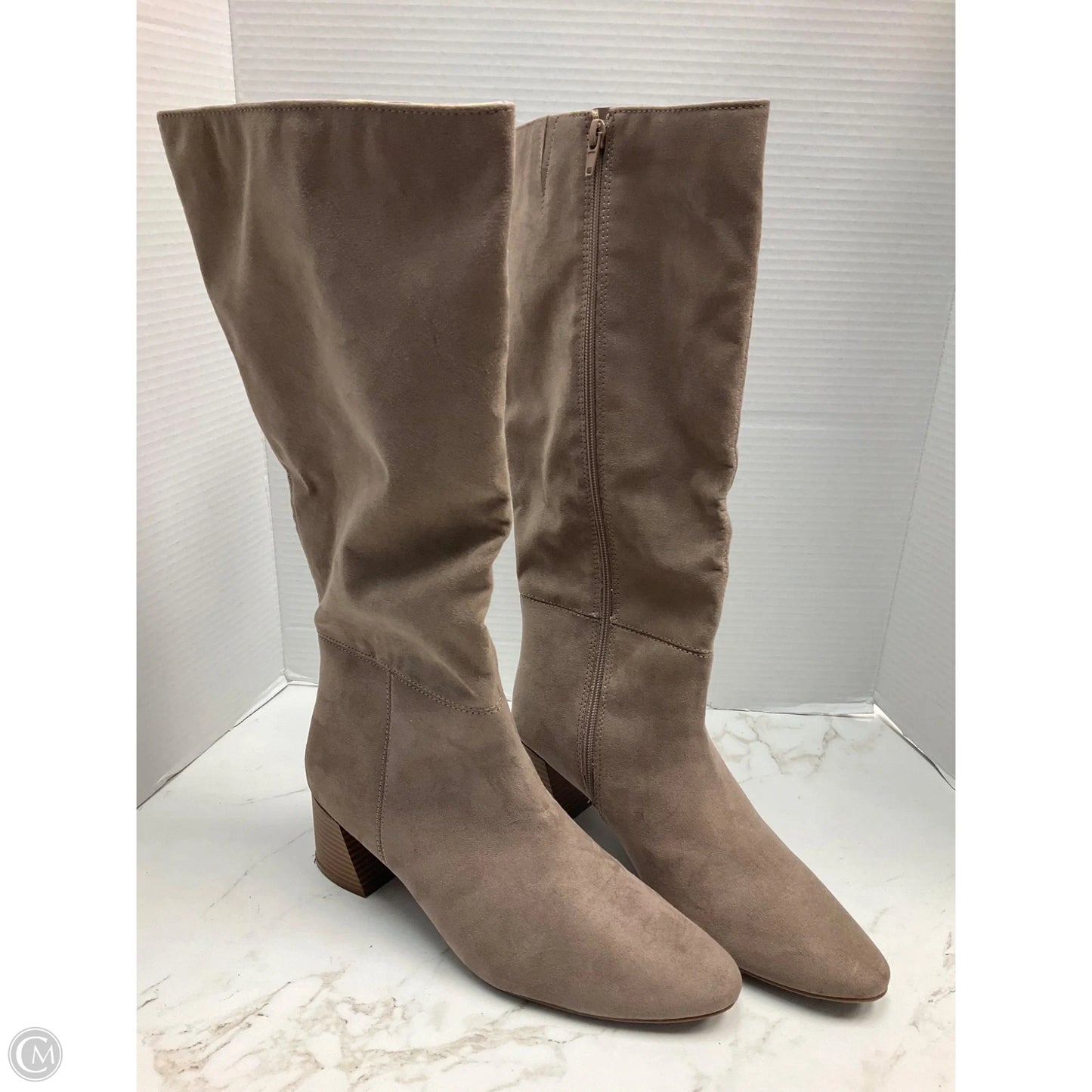 Boots Knee Heels By Worthington In Tan, Size: 9.5