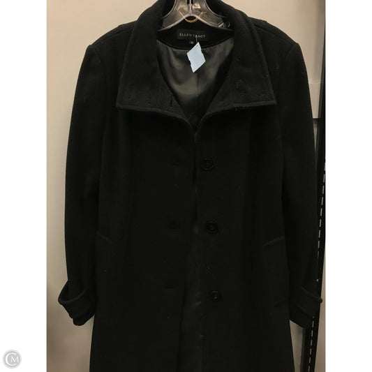 Coat Wool By Ellen Tracy In Black, Size: 14