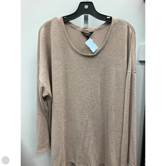 Top Long Sleeve By Banana Republic In Beige, Size: Xxl