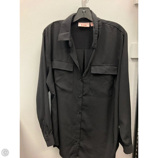 Top Long Sleeve By Evri In Black, Size: 1x