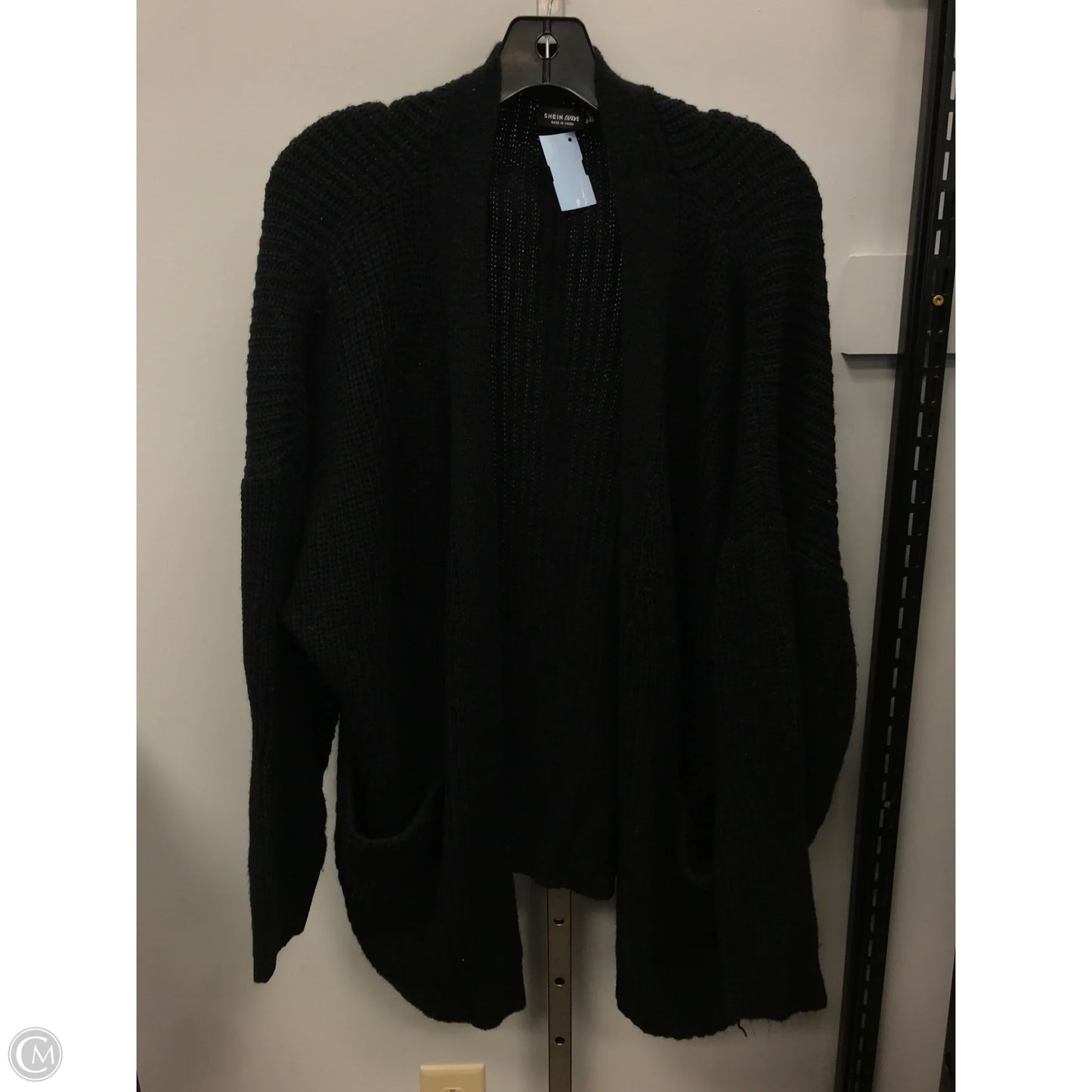 Sweater Cardigan By Shein In Black, Size: 3x