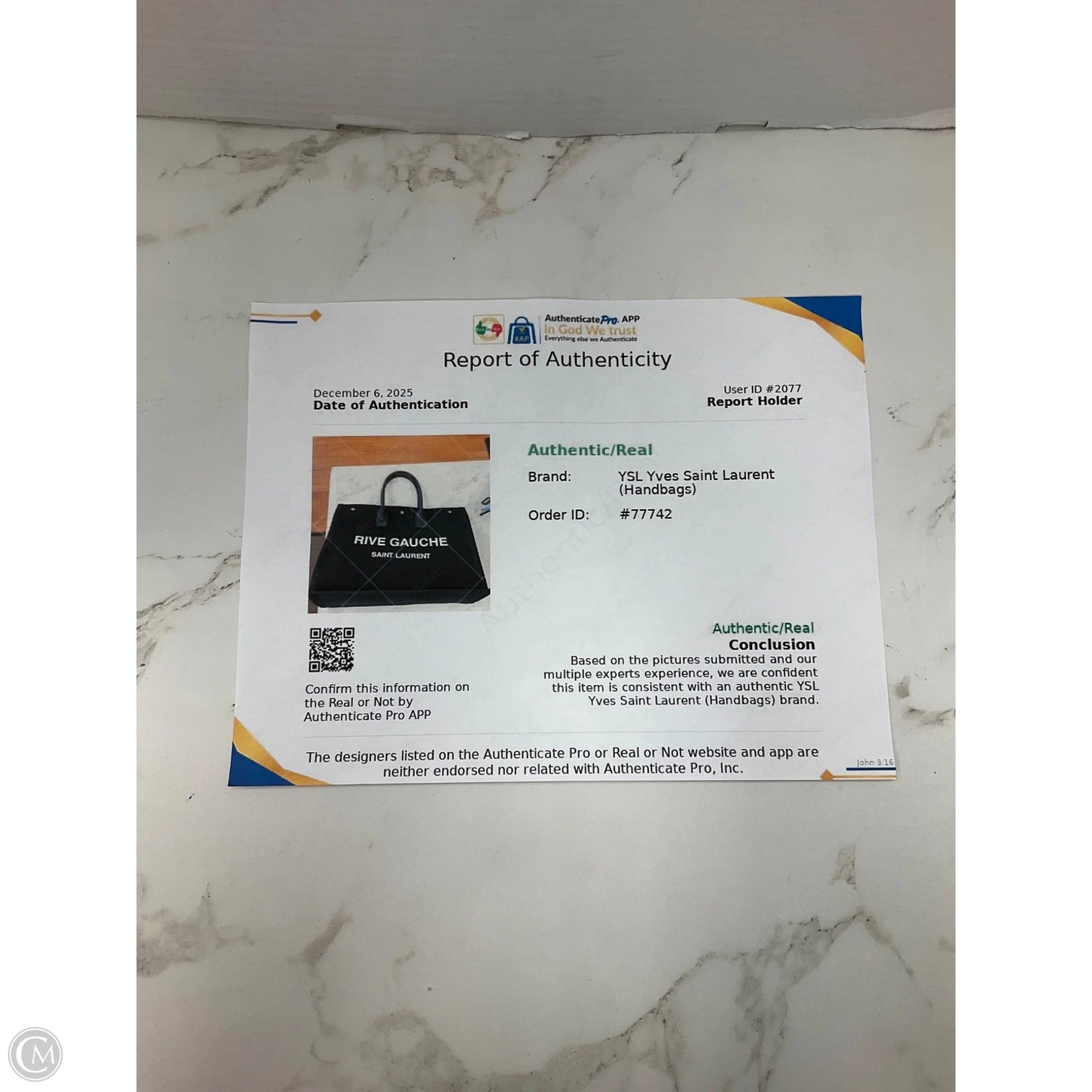 Handbag Luxury Designer By Yves Saint Laurent, Size: Large