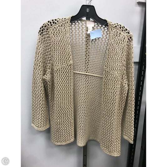 Sweater Cardigan By Chicos In Gold, Size: M