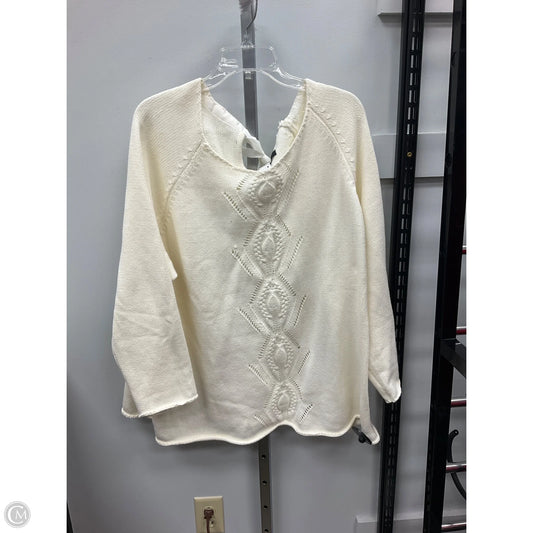 Sweater By Ellos In Cream, Size: 3x