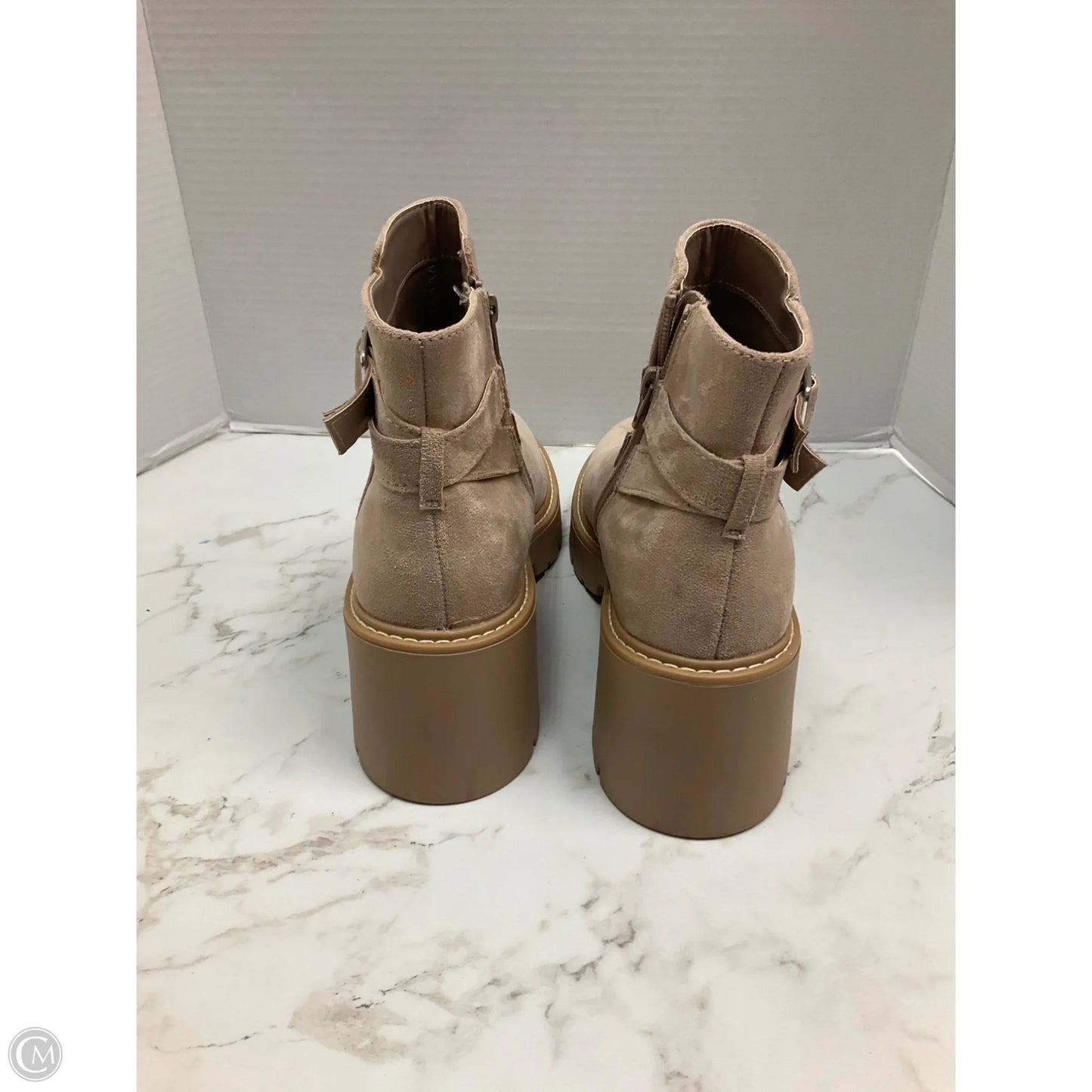 Boots Ankle Heels By Madden Girl In Tan, Size: 10