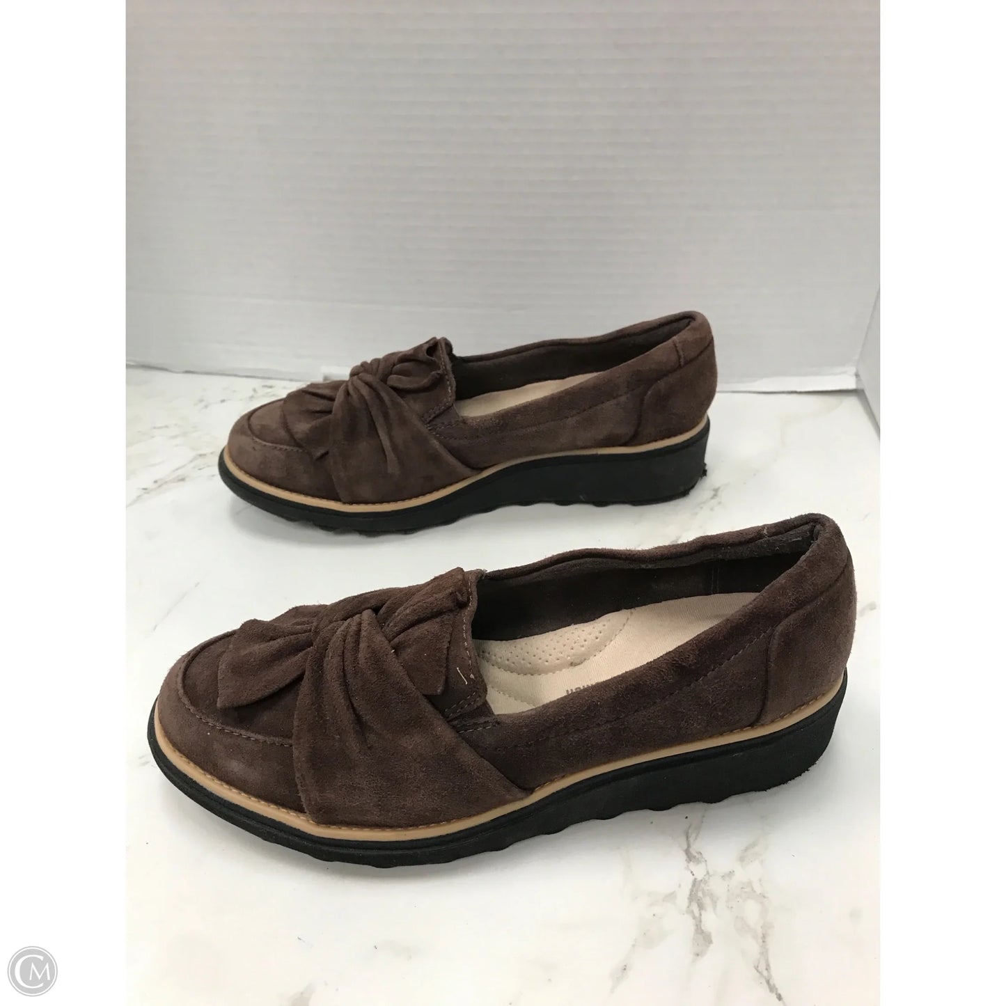 Shoes Heels Platform By Clarks In Brown, Size: 6.5