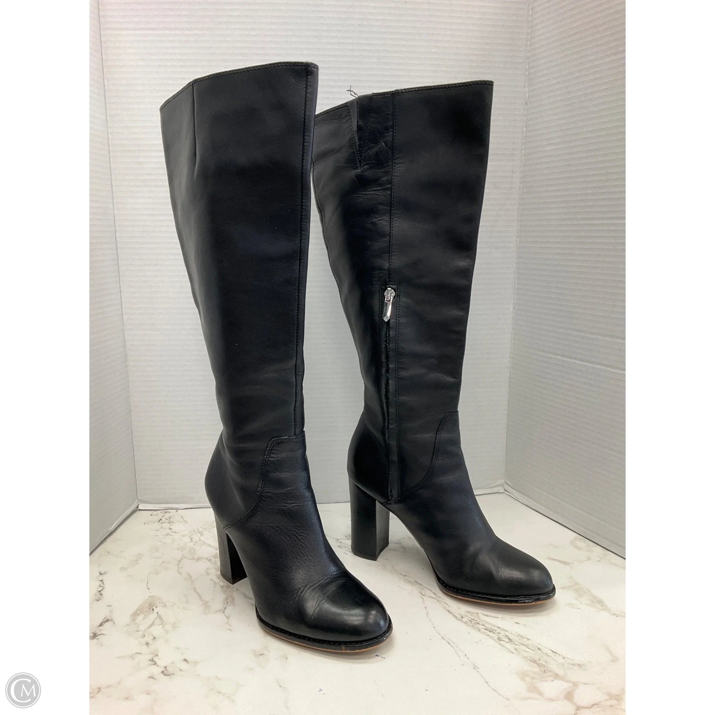 Boots Leather By Sam Edelman In Black, Size: 7