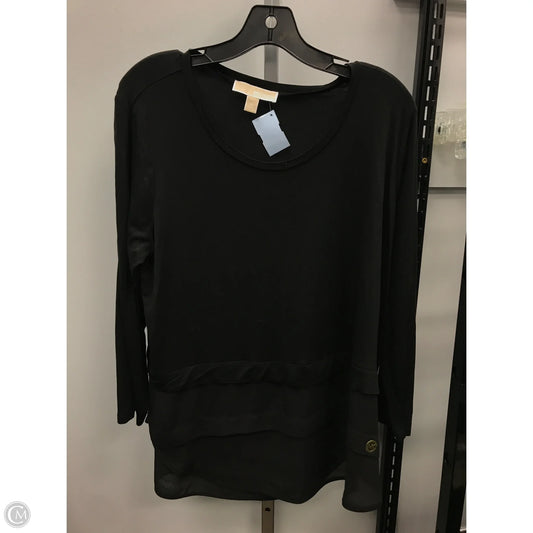 Top Long Sleeve By Michael By Michael Kors In Black, Size: Xl