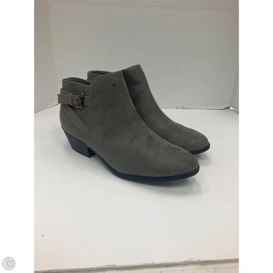 Boots Ankle Heels By Soda In Grey, Size: 8.5