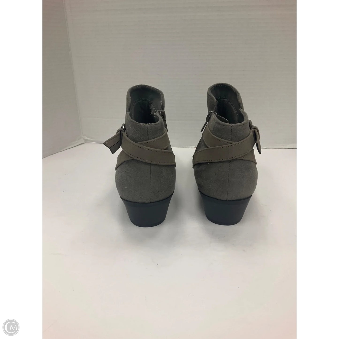 Boots Ankle Heels By Soda In Grey, Size: 8.5