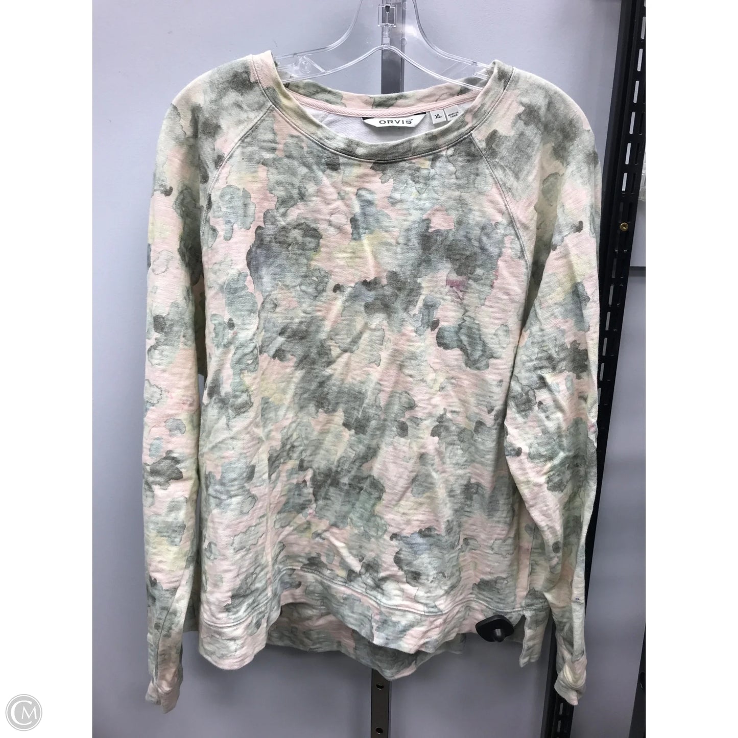 Top Long Sleeve By Orvis In Floral Print, Size: Xl