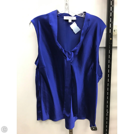 Top Sleeveless By Kasper In Blue, Size: 2x