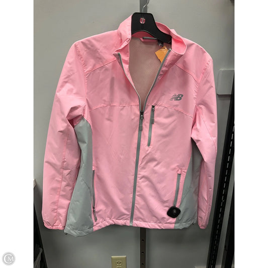 Jacket Windbreaker By New Balance In Pink, Size: L