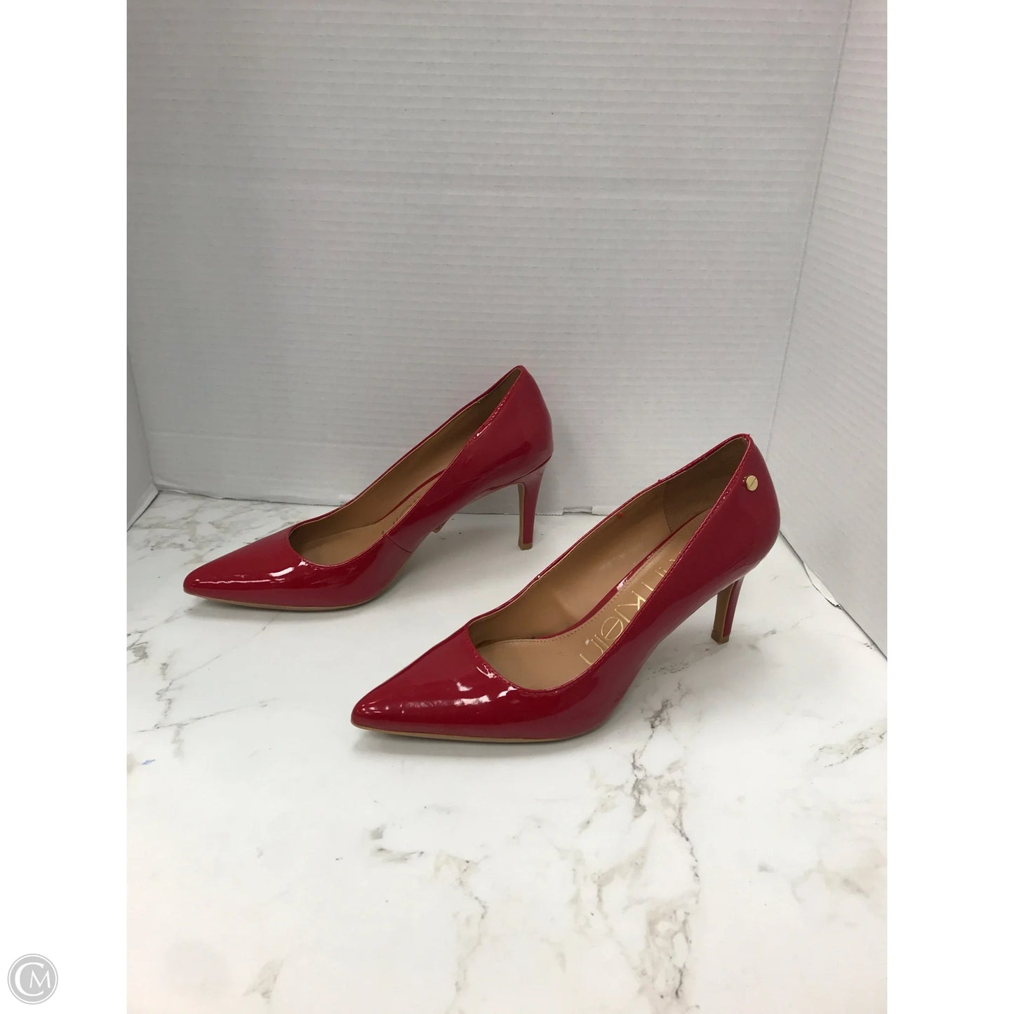 Shoes Heels Stiletto By Calvin Klein In Red, Size: 8.5